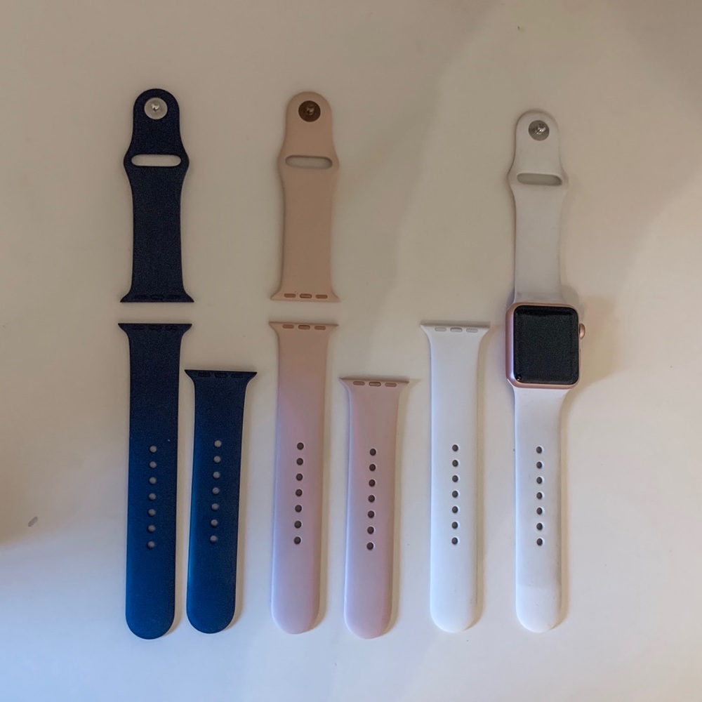 Apple Watch series 1 rose gold / 3 apple bands